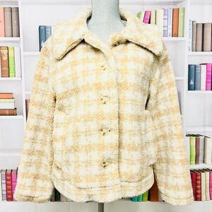 Blu Pepper Tan and Cream Teddy Jacket